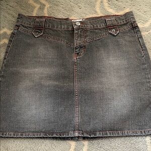 Calvin Klein Washed Black Denim Mini Skirt